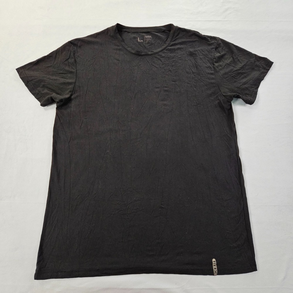 RBX Black Short Sleeve Polyester Spandex Performance T-Shirt Men's L